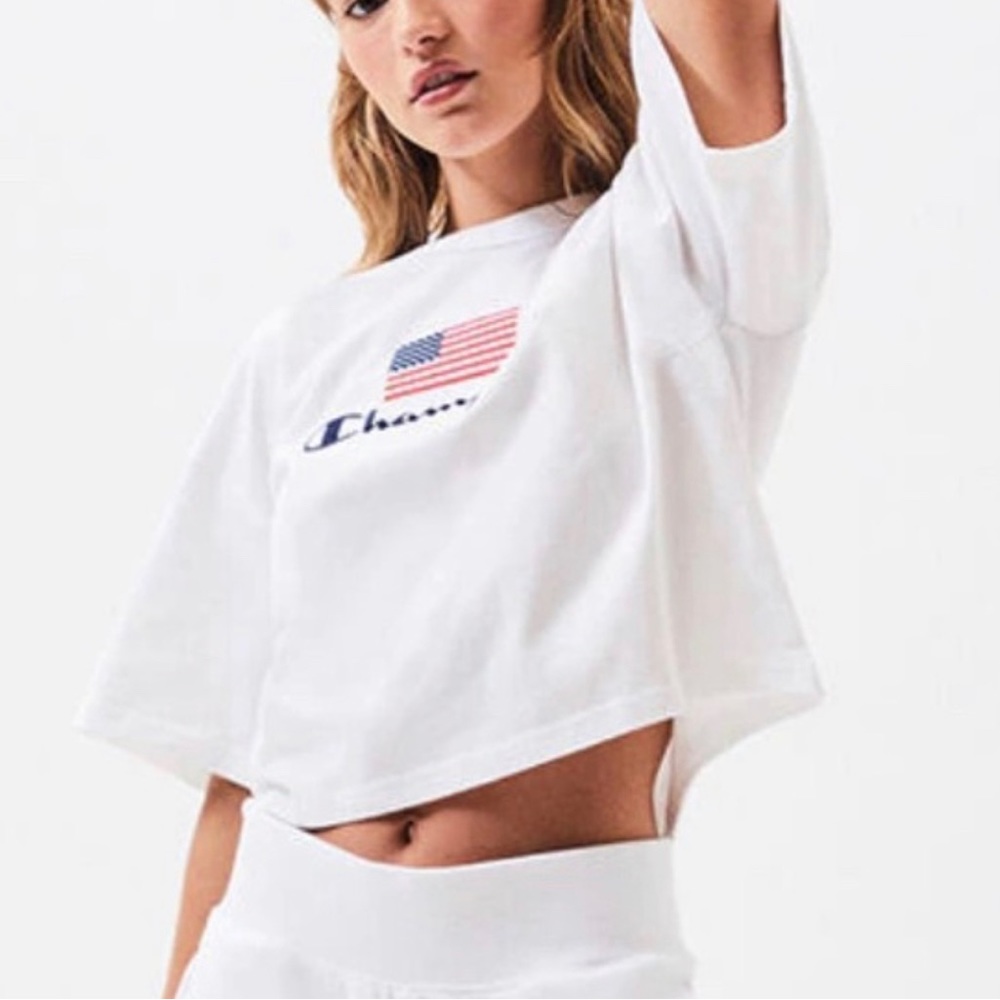 Champion X PacSun White Crop Top